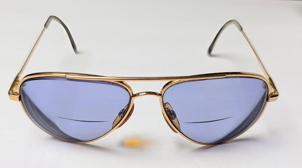 Luxottica Challenger Eyeglasses FRAMES ONLY 135 Gold Electroplated Italy